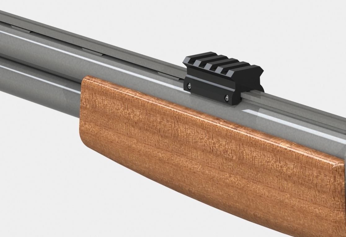 Ventilated shotgun rib to picatinny rail adapter 
