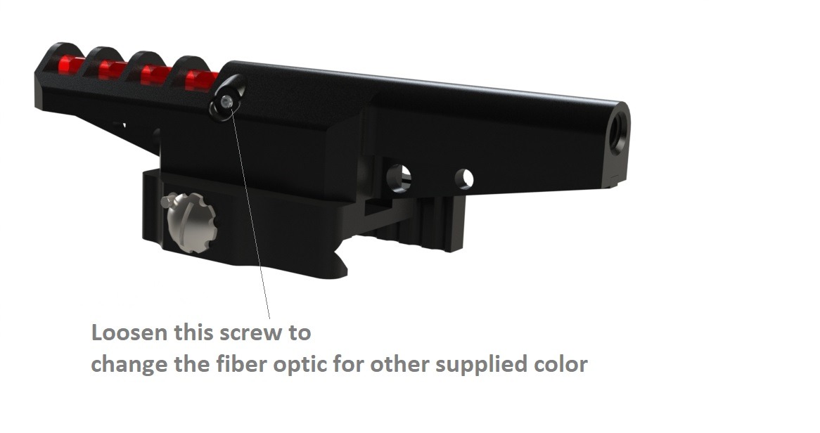 SGS-200 Fiber optic shotgun sight for picatinny rail showing how to change fiber optic